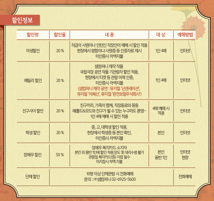 해롤드 & 모드 공연 소개