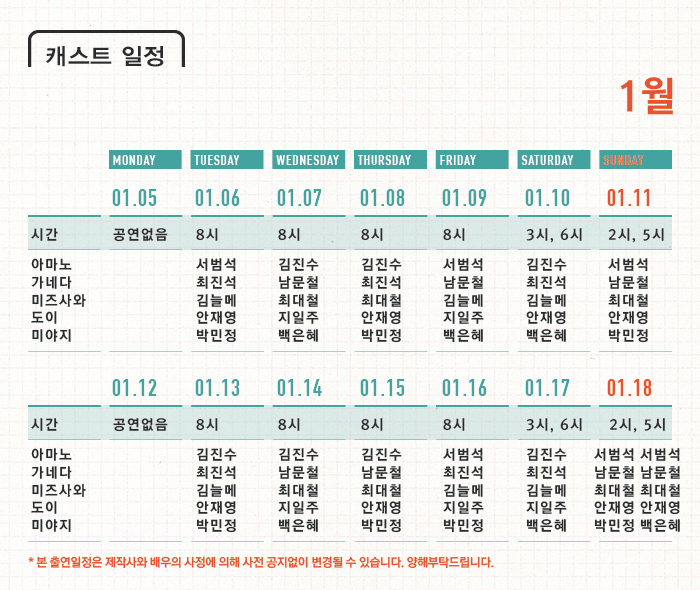 연극열전5, 취미의방 공연 소개