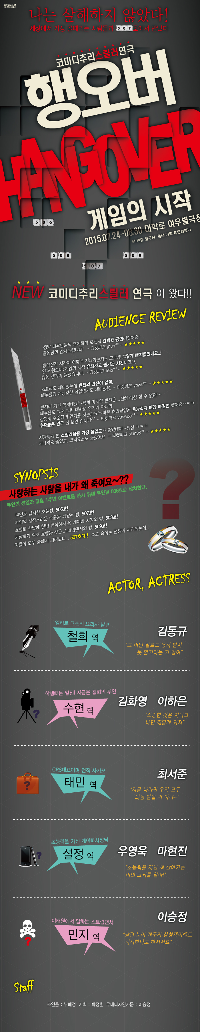 행오버: 게임의 시작 공연 소개