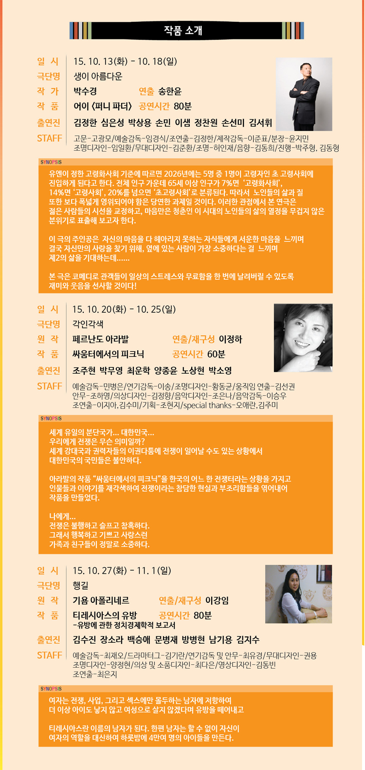 제14회 오프 대학로 페스티벌, 인간 너무나 인간적인 공연 소개