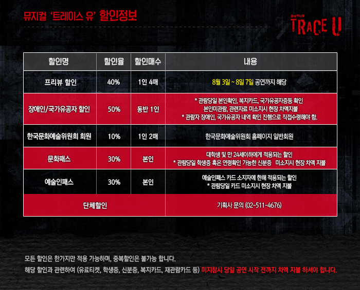 트레이스 유 공연 소개
