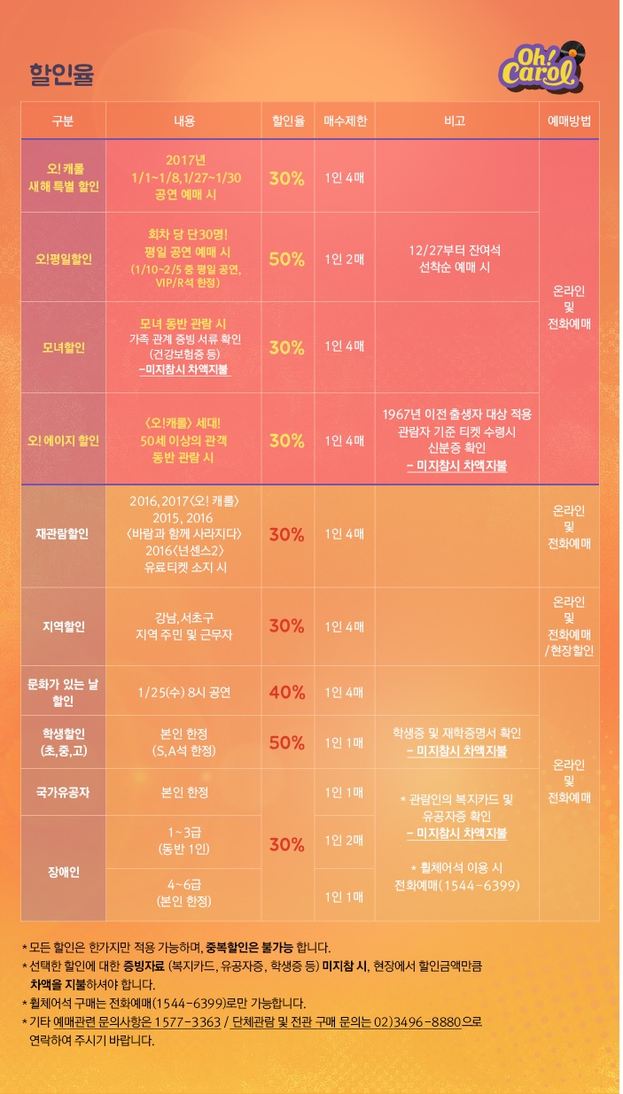 오!캐롤 공연 소개
