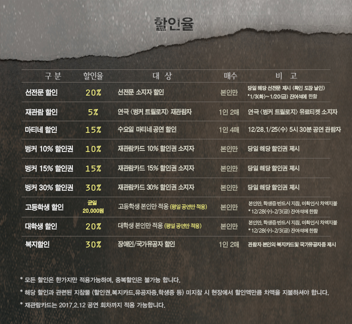 벙커 트릴로지 공연 소개