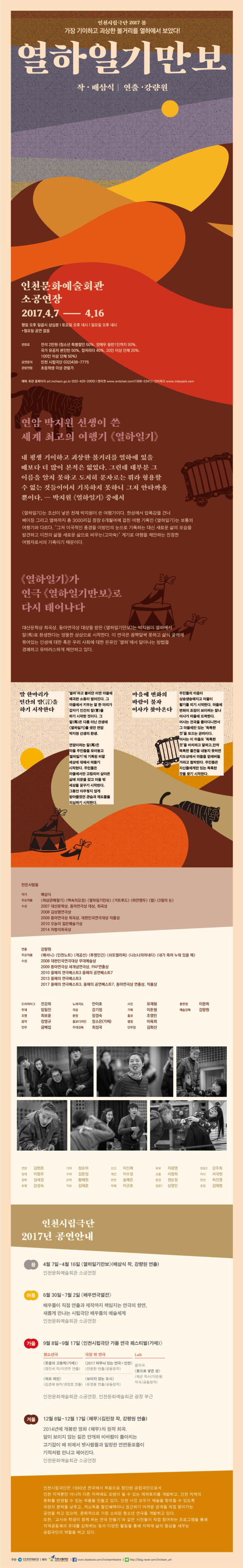 제73회 인천시립극단 정기공연, 열하일기만보 공연 소개