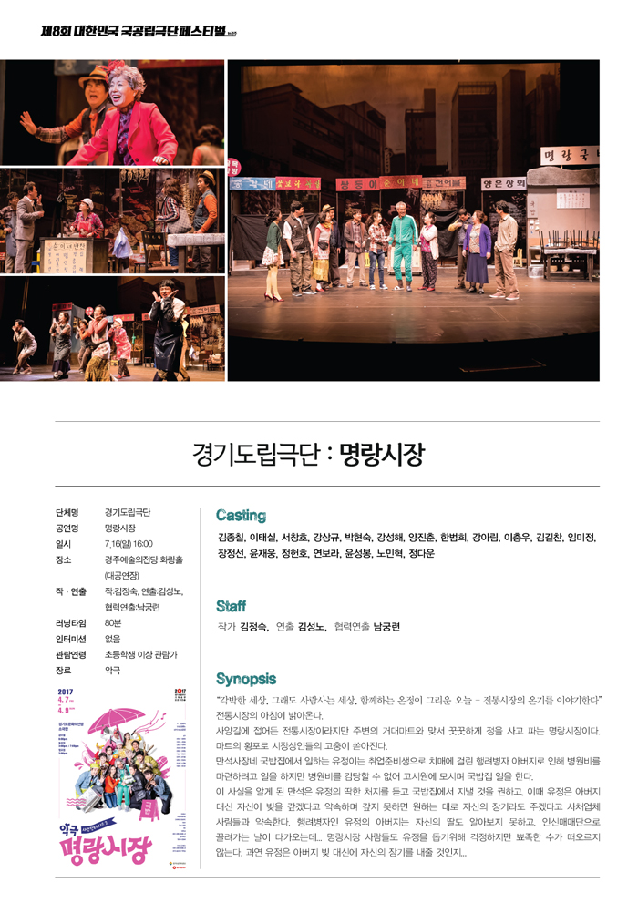 제8회 대한민국 국공립극단 페스티벌, 명랑시장 공연 소개