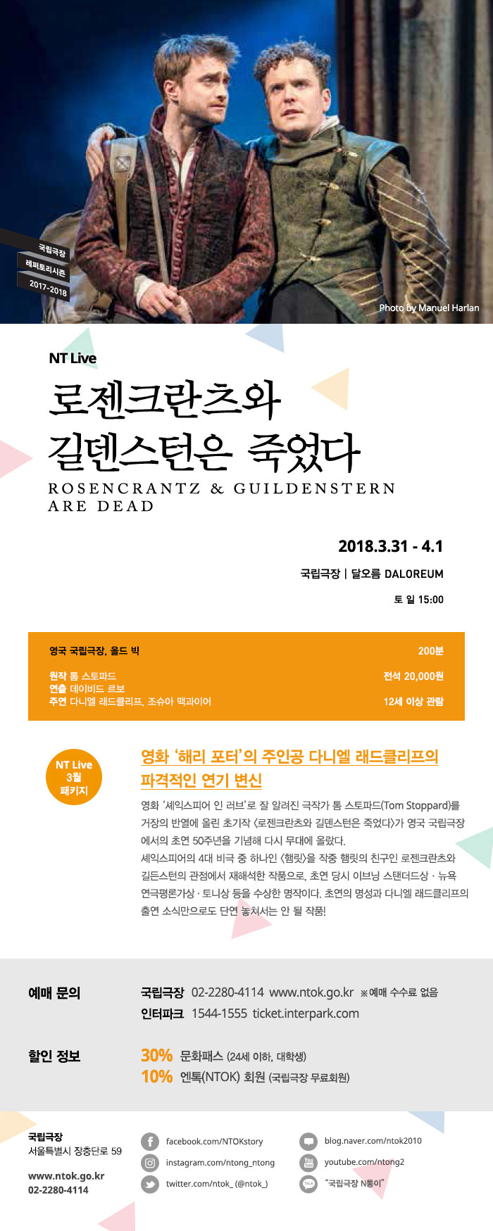 NT Live, 로젠크란츠와 길덴스턴은 죽었다 공연 소개