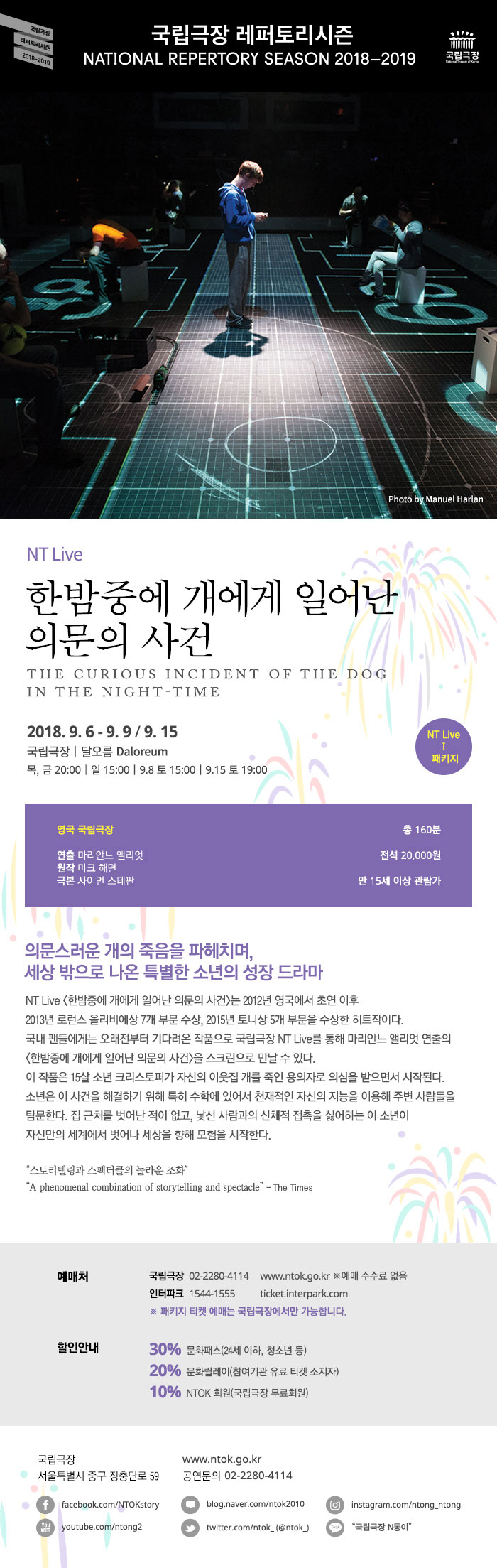 NT Live, 한밤중에 개에게 일어난 의문의 사건 공연 소개