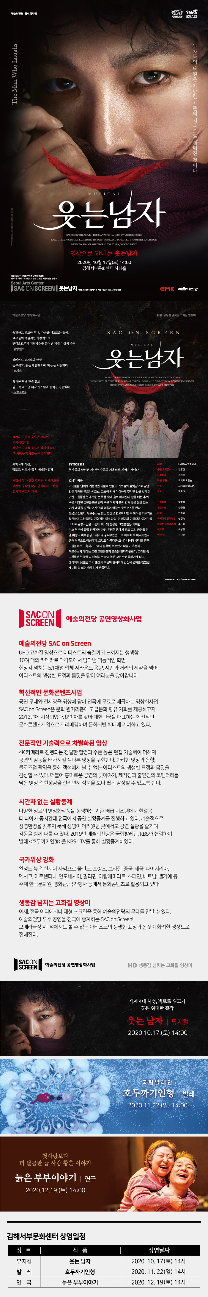 SAC ON SCREEN, 웃는 남자 공연 소개