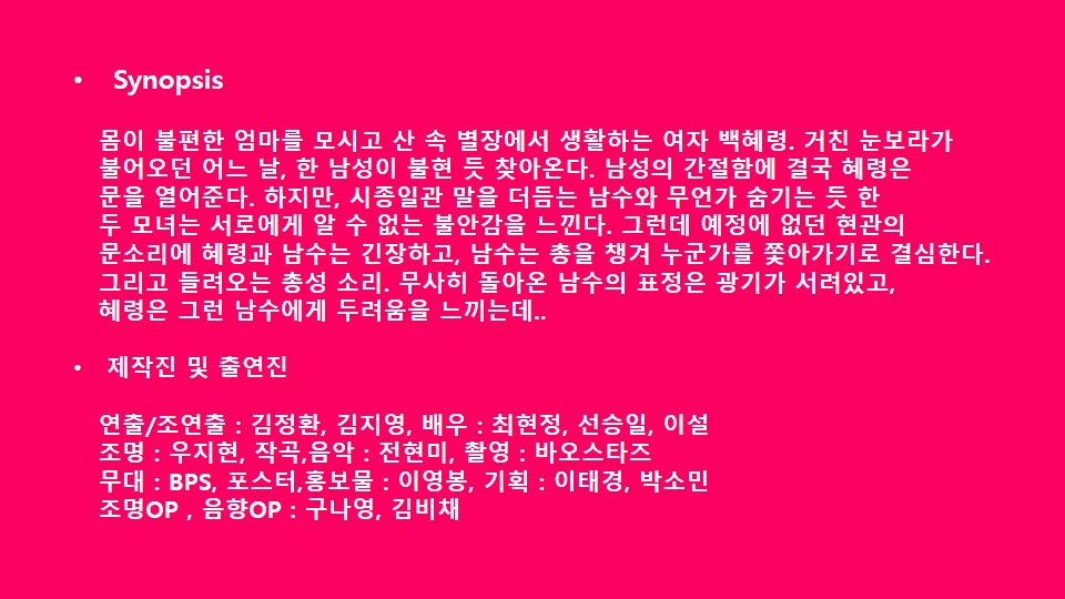부산신진예술페스티벌, 코마 공연 소개