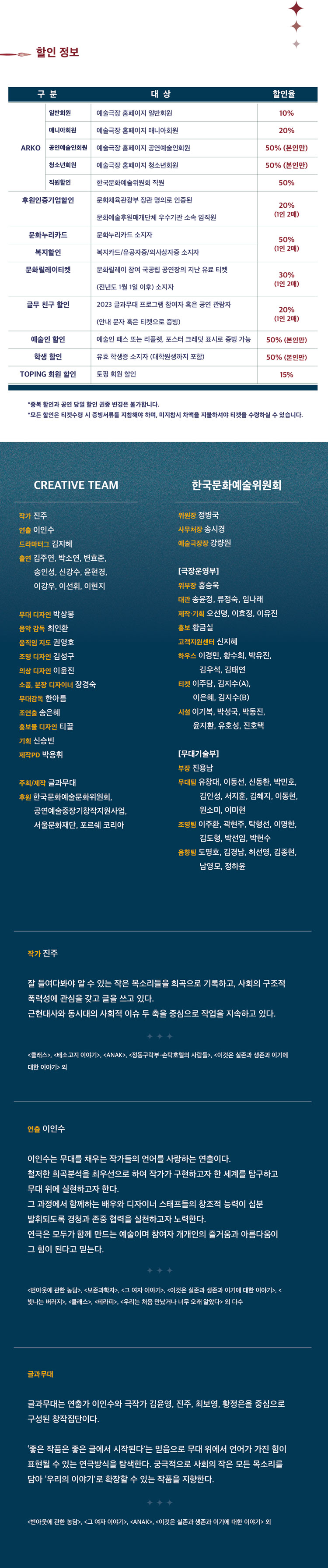열녀를 위한 장례식 공연 소개