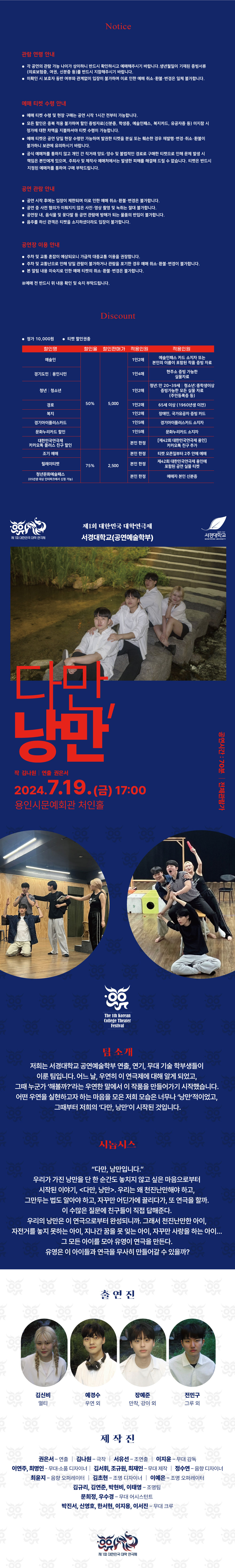 제1회 대한민국 대학연극제, 다만, 낭만 공연 소개