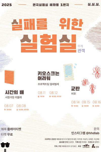실패를 위한 실험실 (실.실.실) , 시간의 배 공연 소개