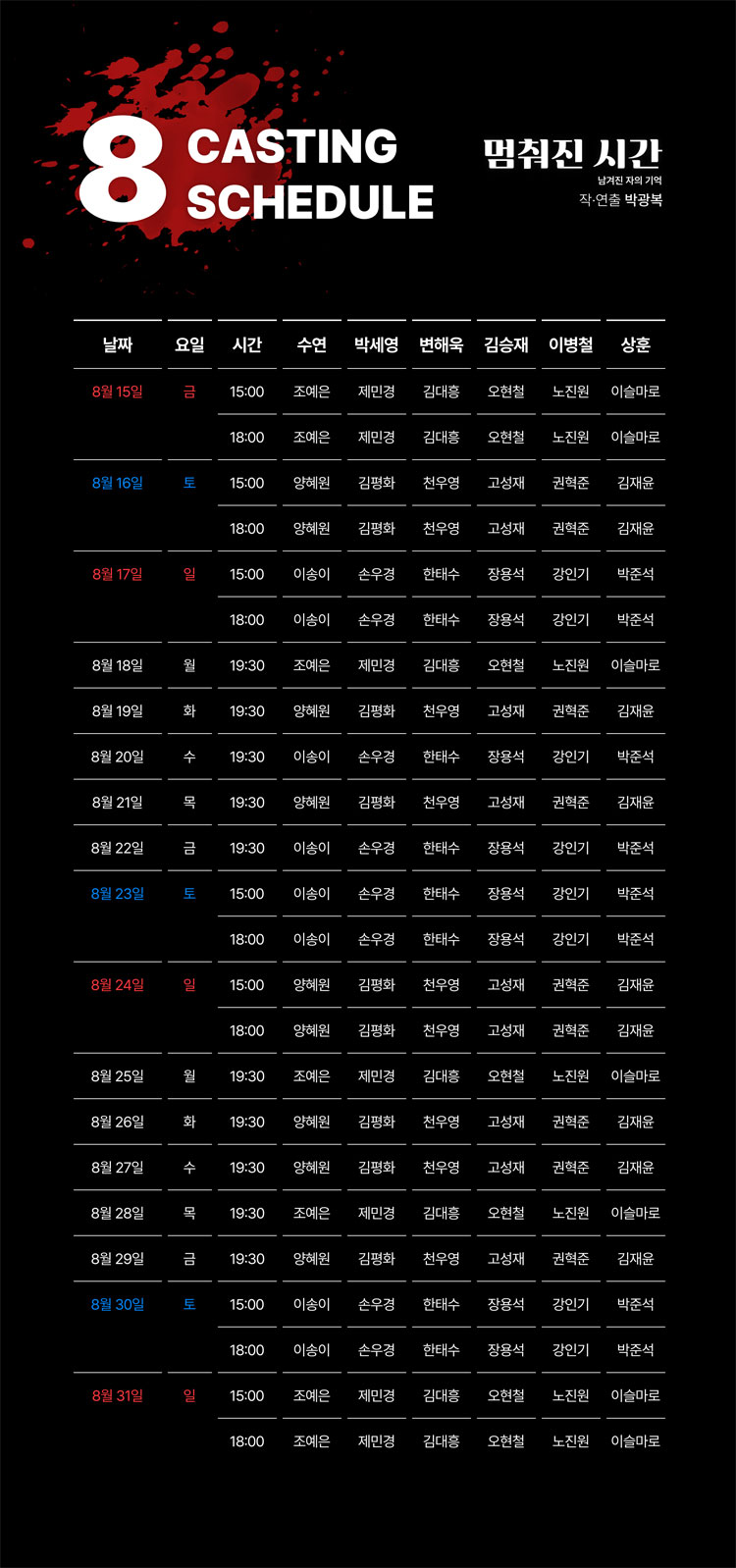 멈춰진 시간 남겨진 자의 기억 소개이미지