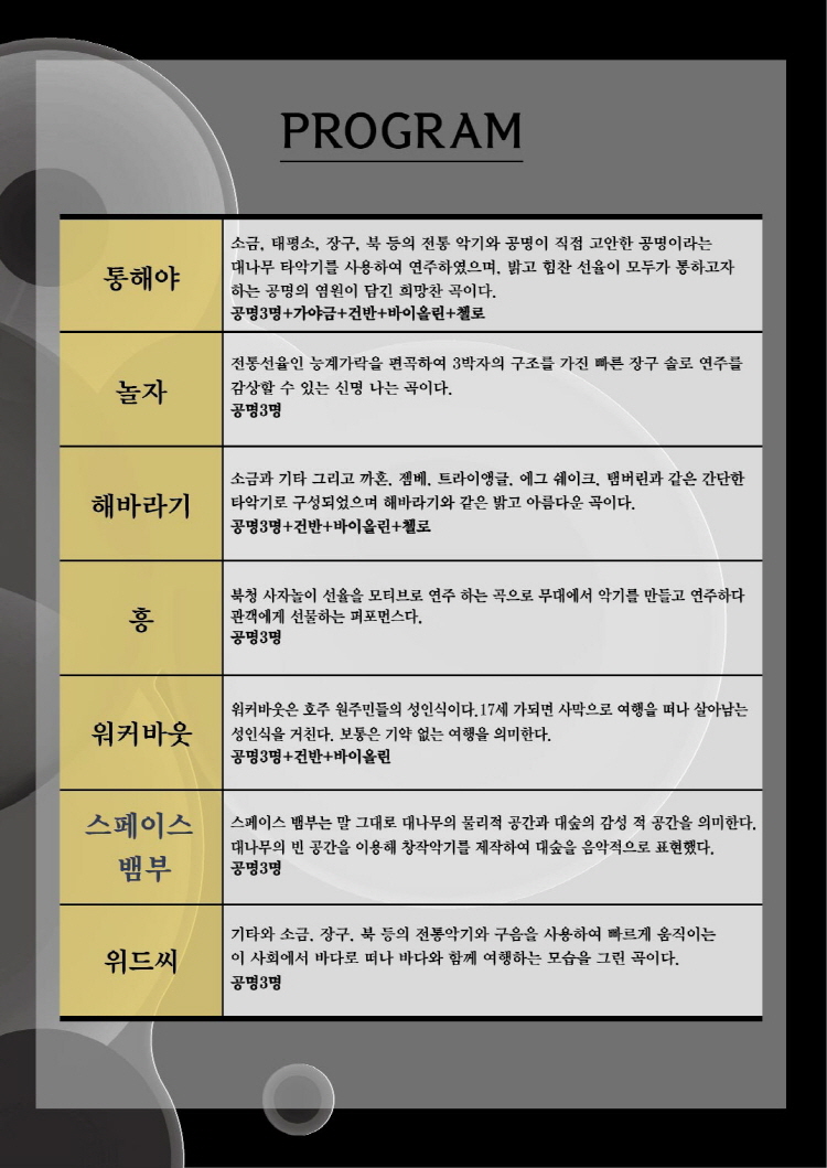 공명 콘서트 기린자리 홍성 소개이미지
