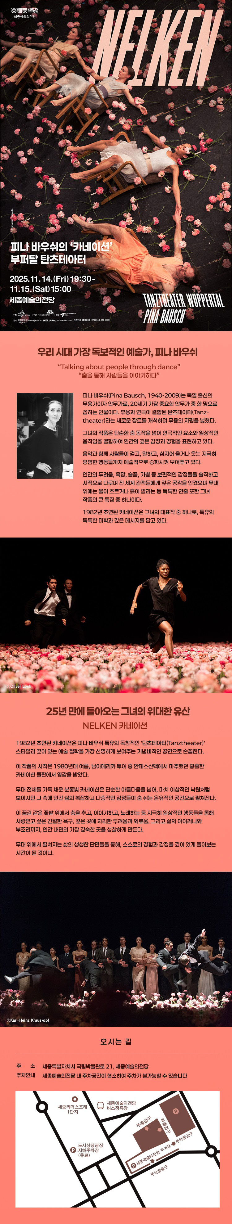 피나 바우쉬의 카네이션 부퍼탈 탄츠테아터 세종 소개이미지