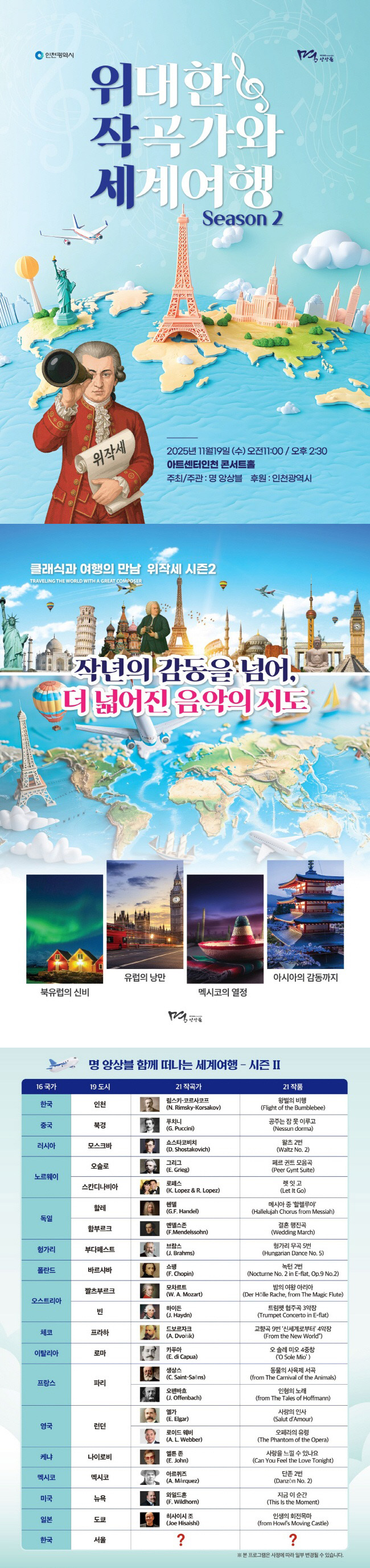 위대한 작곡가와 세계여행 시즌 Ⅱ 인천 소개이미지