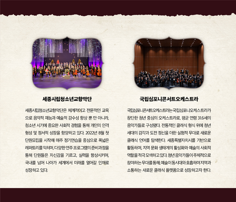 제6회 세종시립청소년교향악단 정기연주회 세종 소개이미지