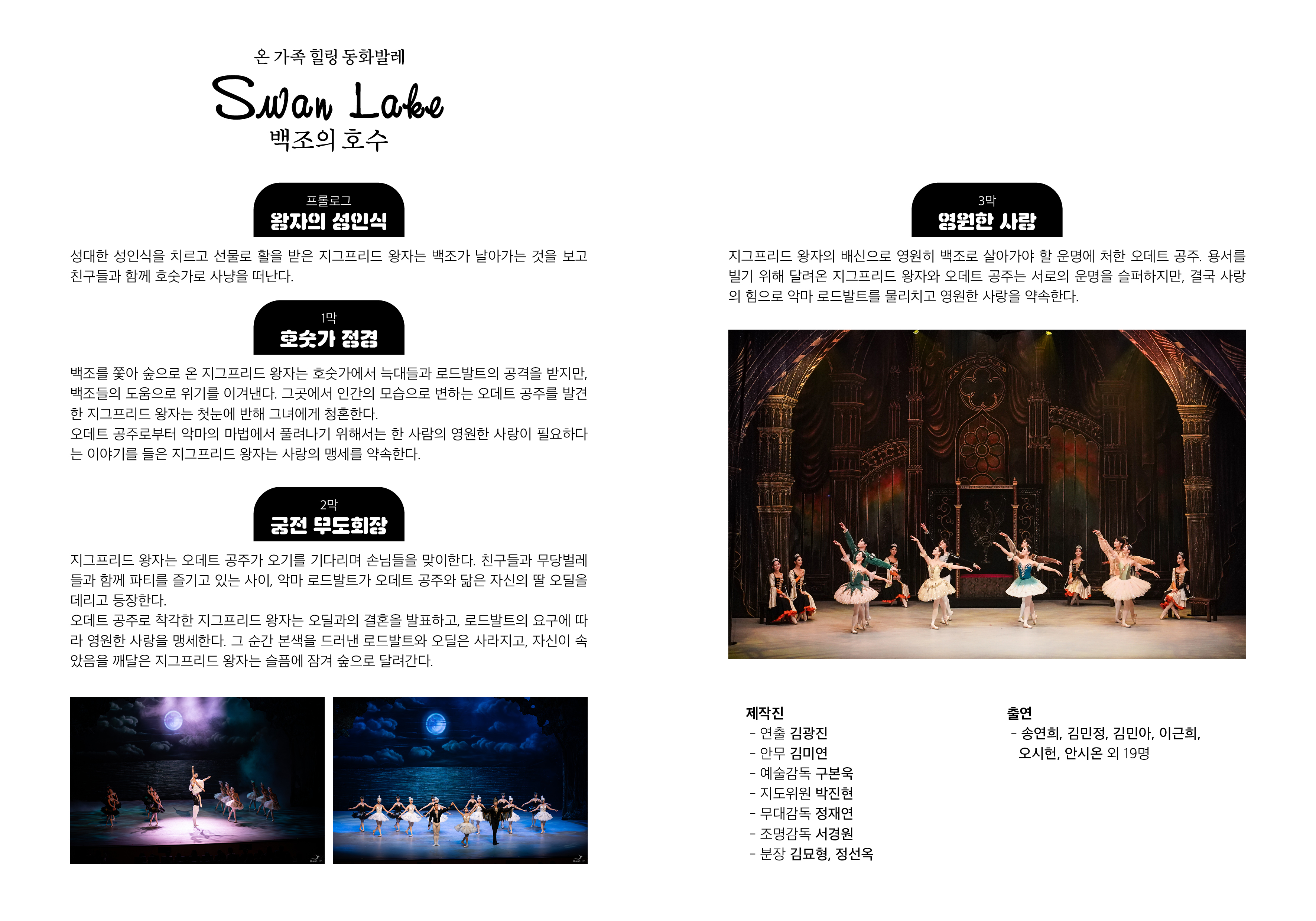 온 가족 힐링 동화발레 백조의 호수 광주 소개이미지