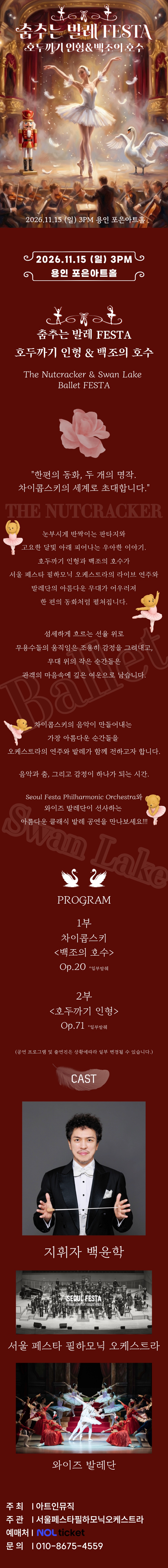 춤추는 발레 FESTA 백조의호수 호두까기인형 용인 소개이미지