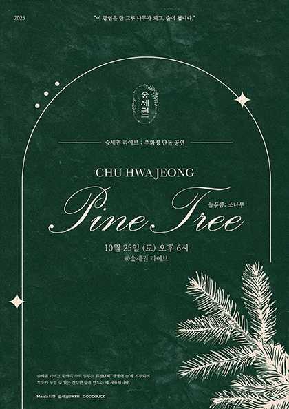 숲세권 라이브 추화정 단독 공연 늘푸름 소나무 세부정보
