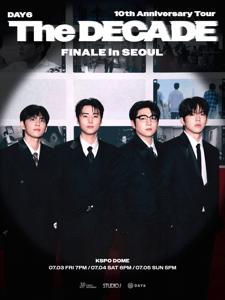 2026년7월3일 개막 DAY6 10th Anniversary Tour The DECADE FINALE 서울 공연 일정 및 예매 정보