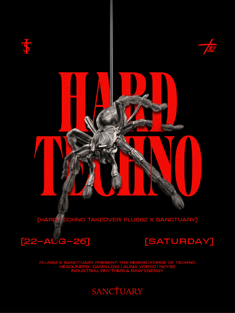 PLUS82 X SANCTUARY: HARD TECHNO TAKEOVER 포스터