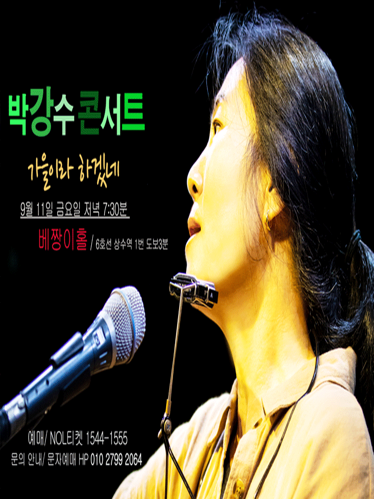 박강수 콘서트: 가을이라 하겠네 포스터