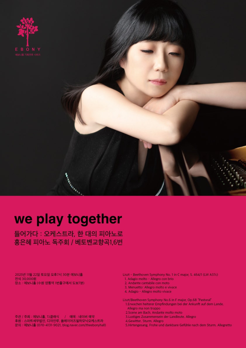 들어가다: 오케스트라, 한대의 피아노로, 홍은혜 피아노 독주회: 베토벤 교향곡1,6번 포스터
